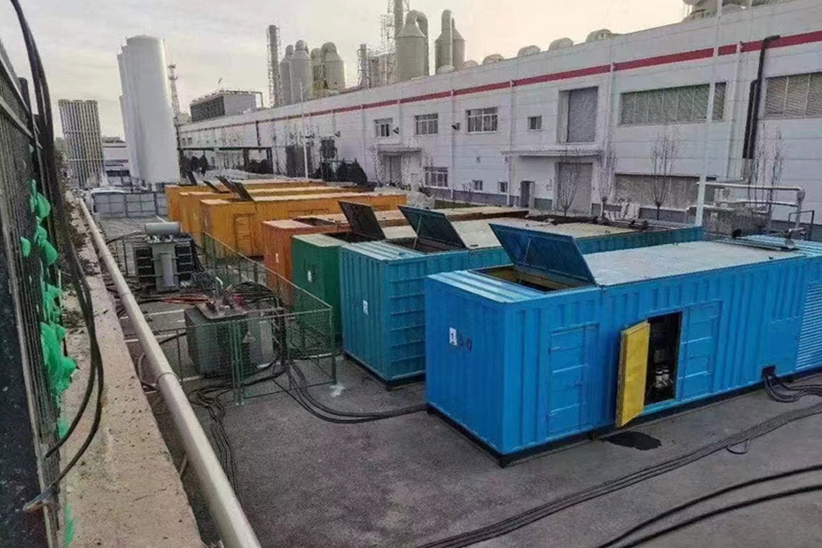 中牟发电机租赁施工现场
